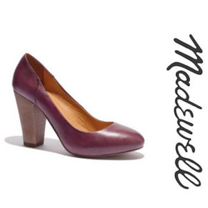 Madewell Frankie Leather Wooden Heel Pumps